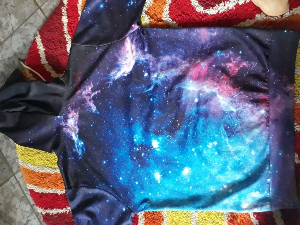 Jaket hoodie 3d galaxy kondisi bagus original Fesyen Pria