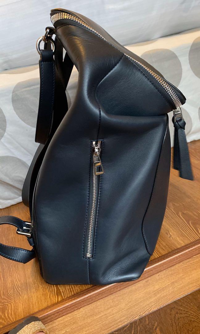 Goya leather backpack Loewe Blue in Leather - 33998180