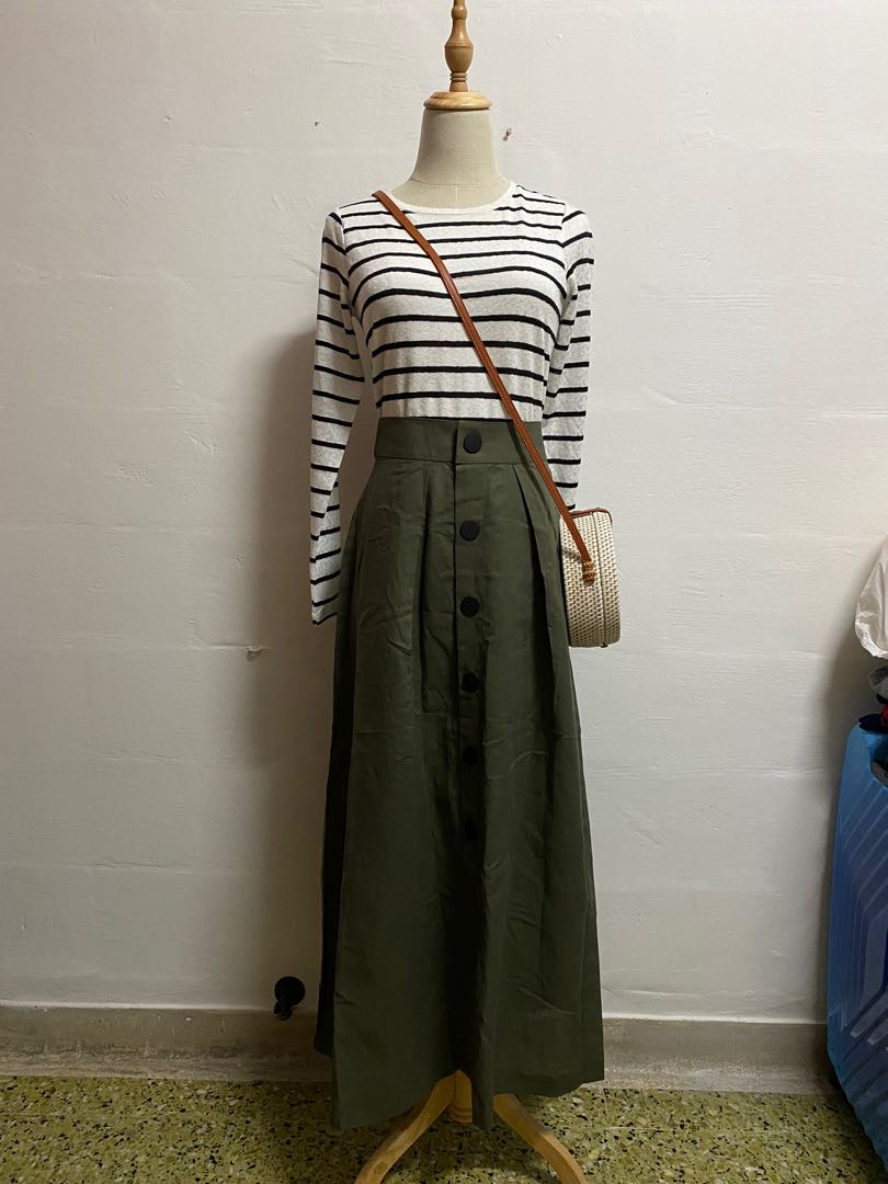 green maxi skirt 08