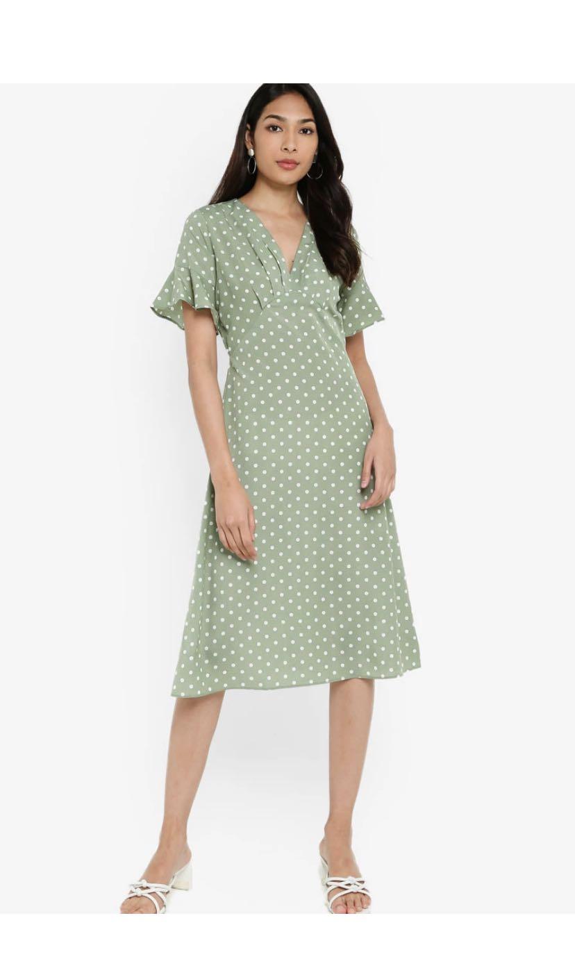 zalora polka dot dress