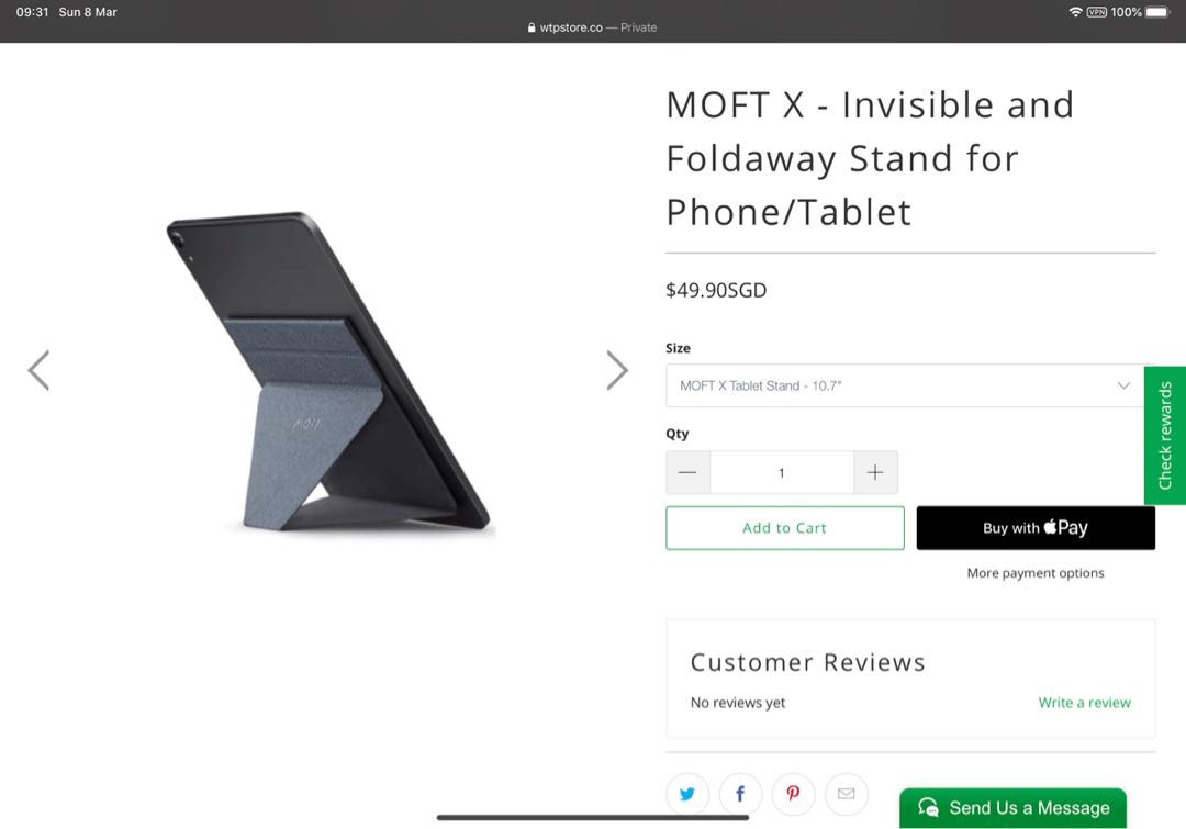 MOFT X tablet stand + Apple pencil holder, Computers & Tech, Parts