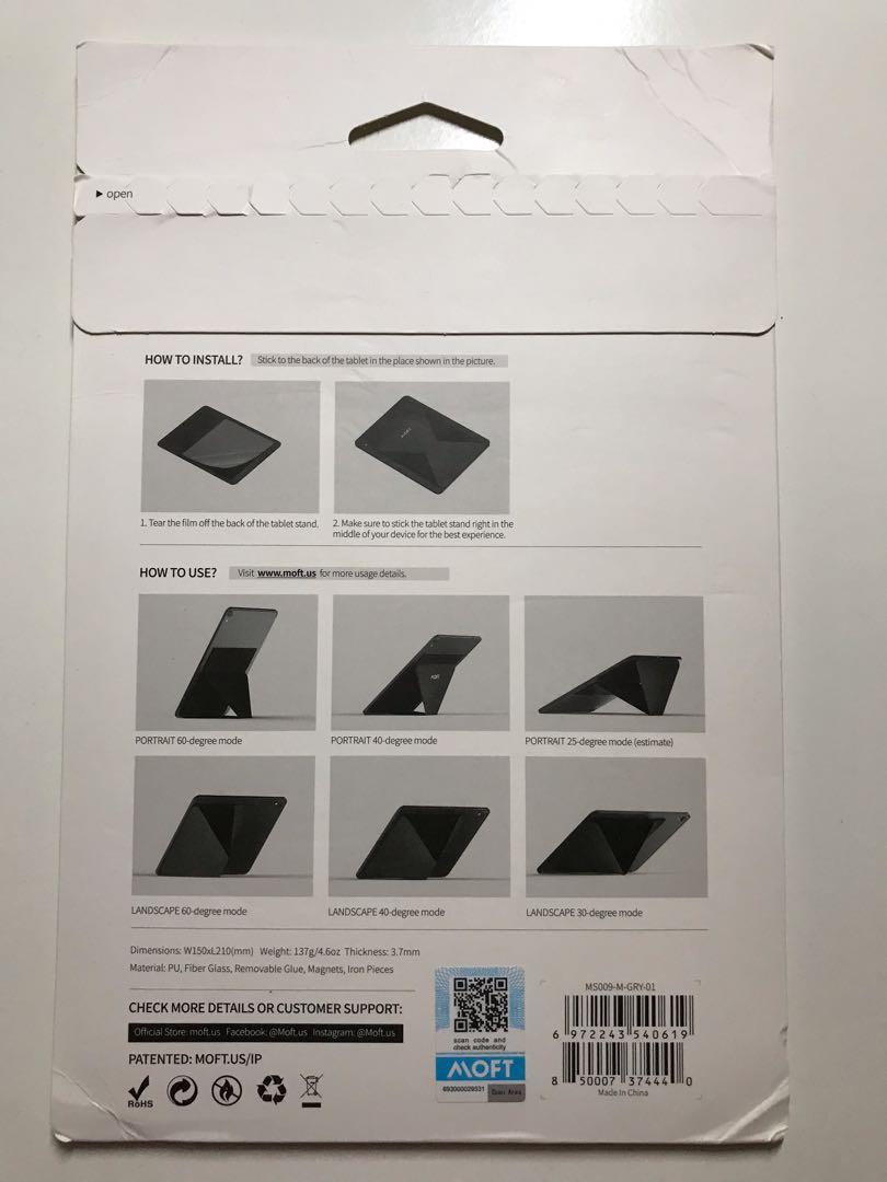 MOFT X tablet stand + Apple pencil holder, Computers & Tech, Parts