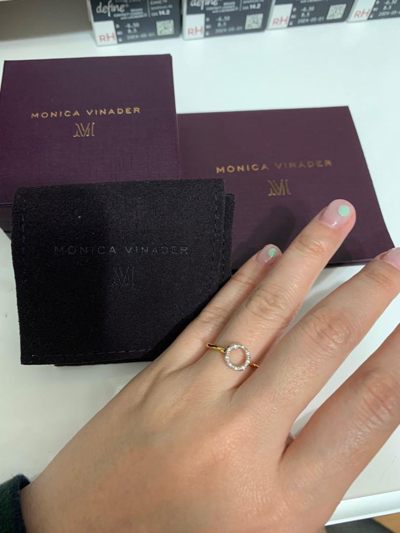 Monica Vinader Riva Mini Circle Ring in rose gold
