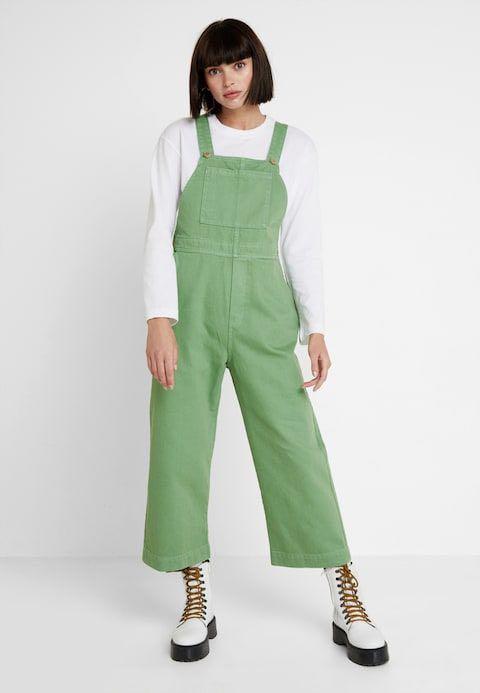 Monki green dungarees
