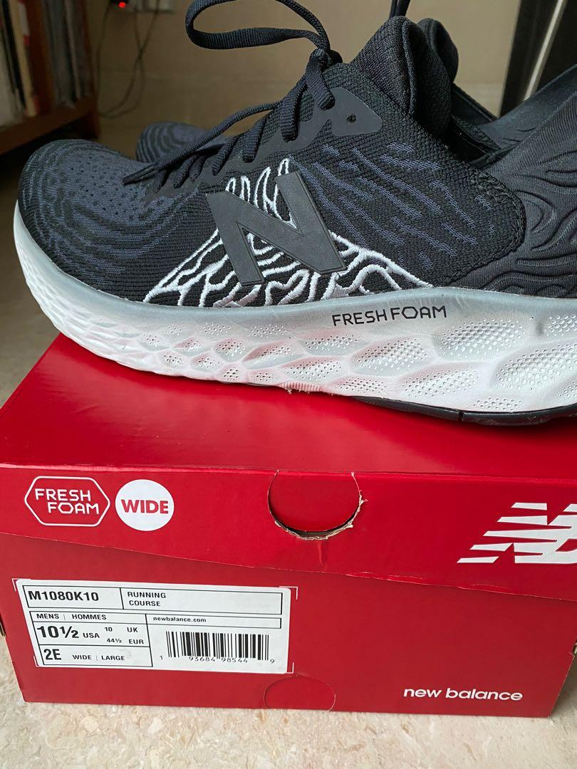 New Balance Fresh Foam 1080v10 Black Size US 10.5 2E Men s Fashion Footwear Sneakers on Carousell