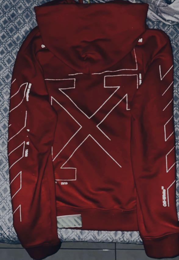 Off white shop unfinished hoodie