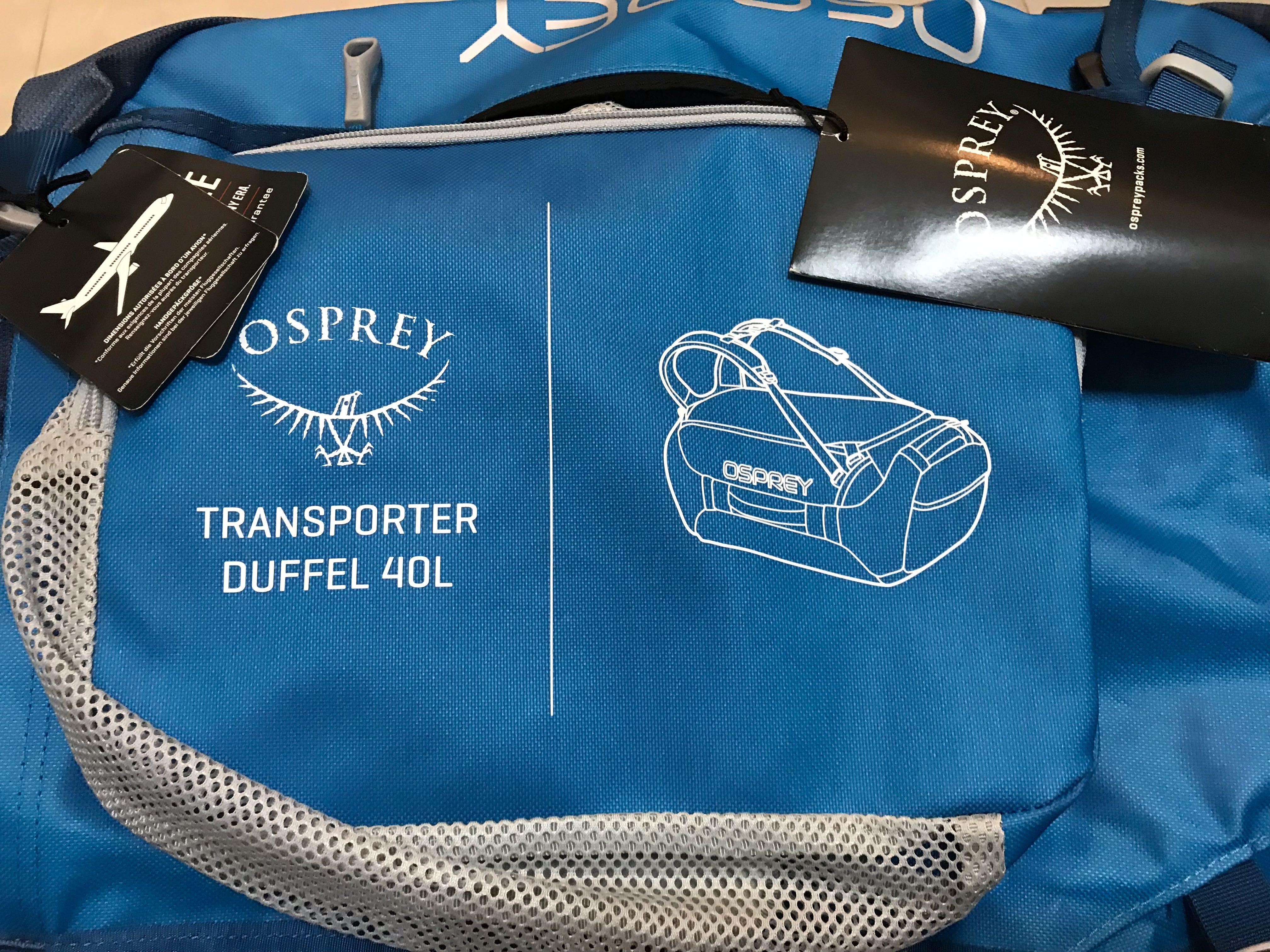Osprey 115l transporter duffel bag top