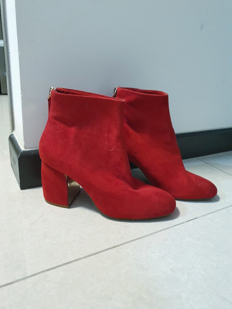 red heel boots cheap