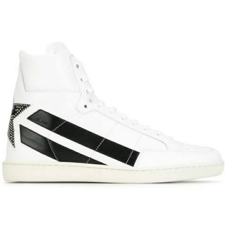 saint laurent white high top sneakers
