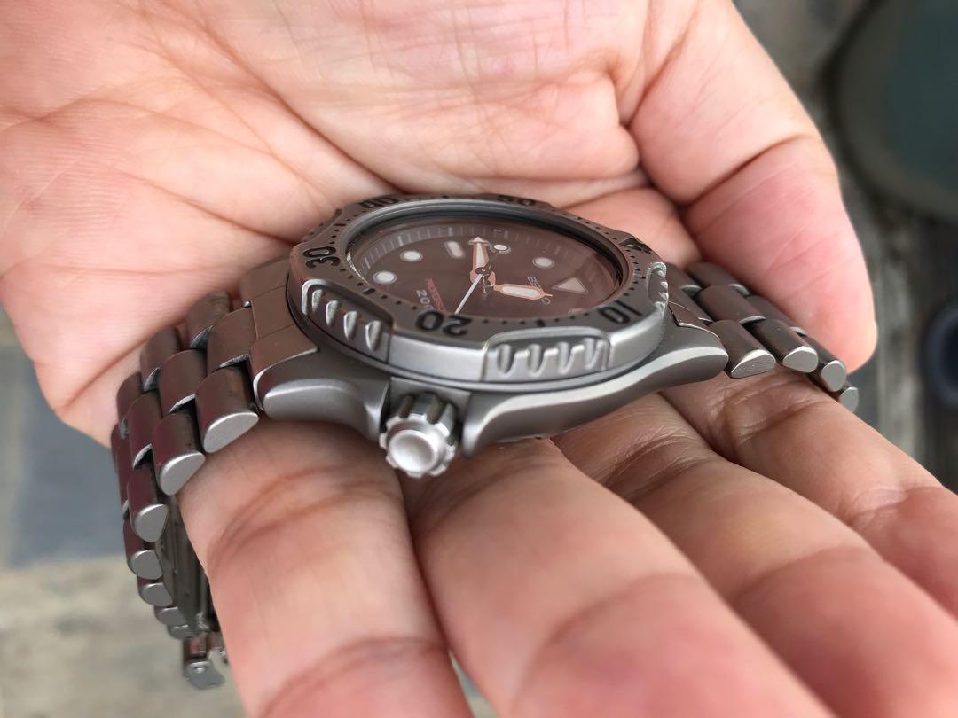 Seiko JDM Diver Quartz 7C43-6A10 Titanium, Luxury, Watches on Carousell