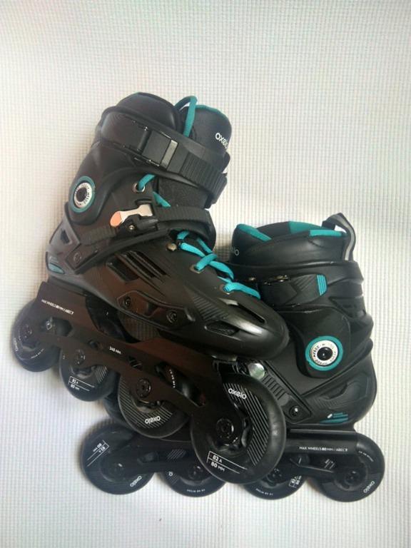Selling Oxelo Mf 500 Hb Black Blue Rollerblades Sports Scooters Skateboards Skates On Carousell