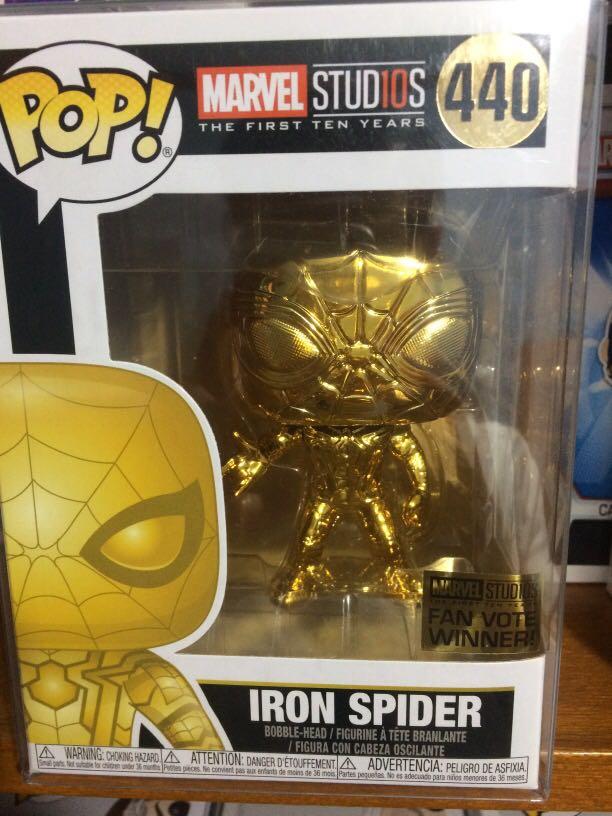 gold spider man funko pop