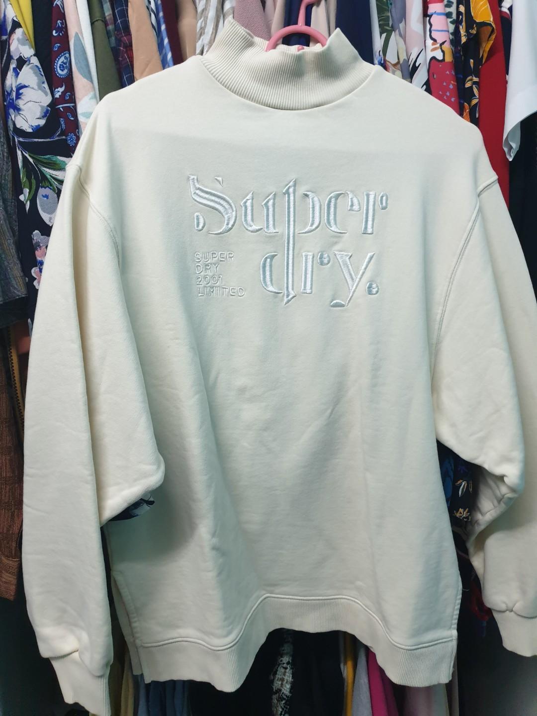 Superdry Sweatshirt Ana High Neck Crew in Soft White