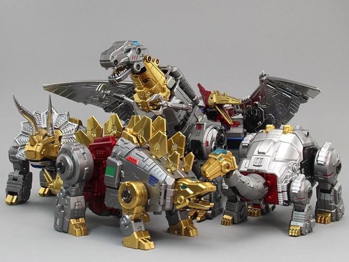 Toyworld Transformers TW Dinoking Model Dinobots Combiner (Metallic) Set of 5, Hobbies & Toys