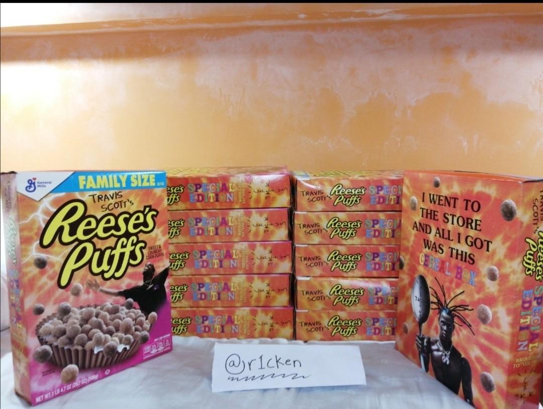 Travis Scott Reeses Puffs Food Drinks Packaged Snacks On Carousell