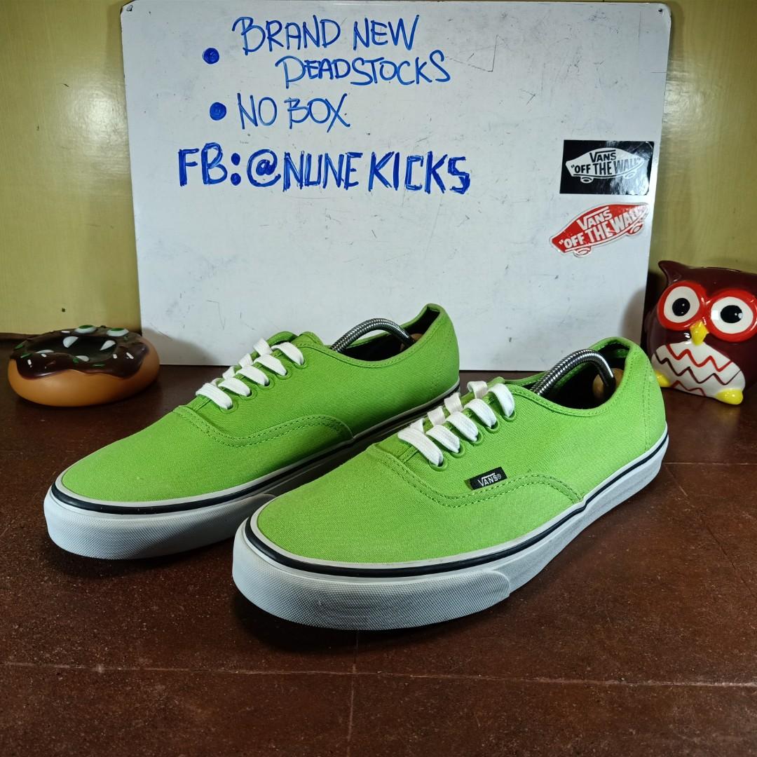 vans authentic neon green