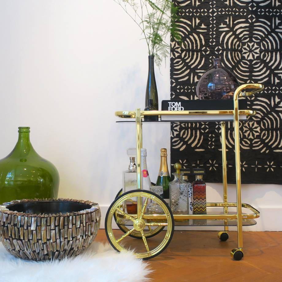 Vintage Quinn Gold Bar Cart Furniture Home Decor Others On