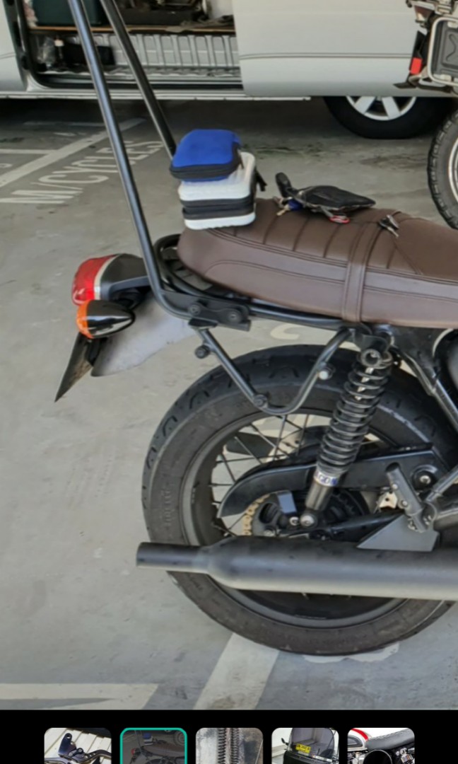 Wts triumph t120 speed master sissy bar stainless power coated , Car Accessories, Accessories on