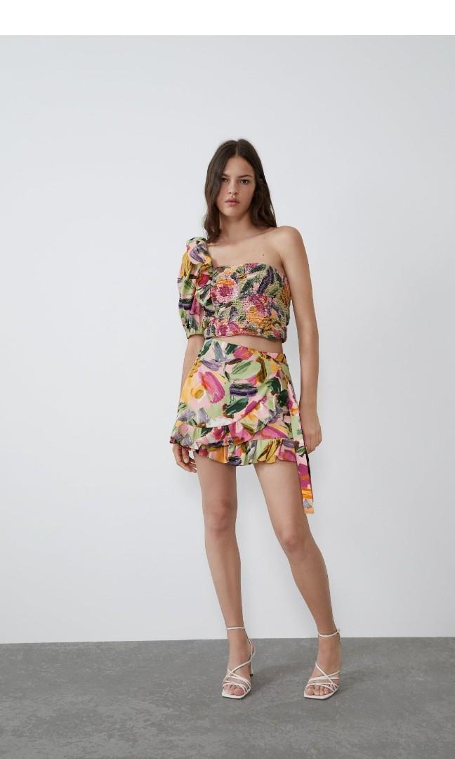 Zara Floral Coord Set, Women's Fashion, Tops, Blouses on Carousell