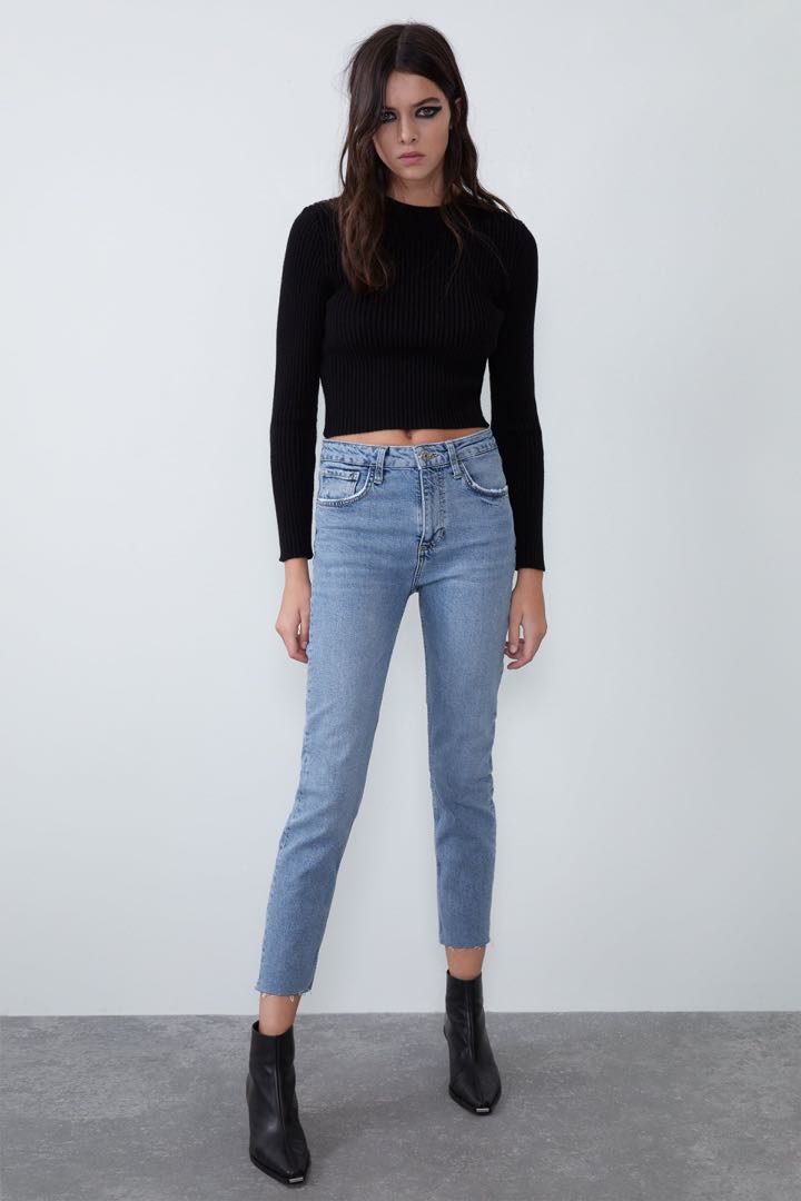 slim fit high rise jeans