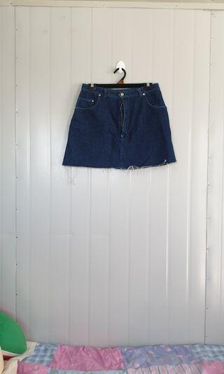 Denim blue skirt
