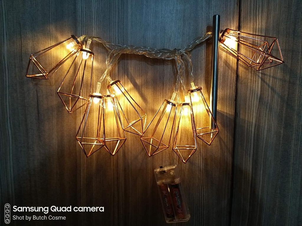 Rose gold clearance geometric boho lights