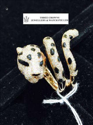 Leopard diamond ring