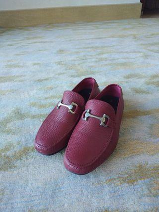 Authentic FERRAGAMO Loafer shoes Red