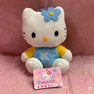 【Hello Kitty】 KT吊掛手機套玩偶﻿(粉藍)