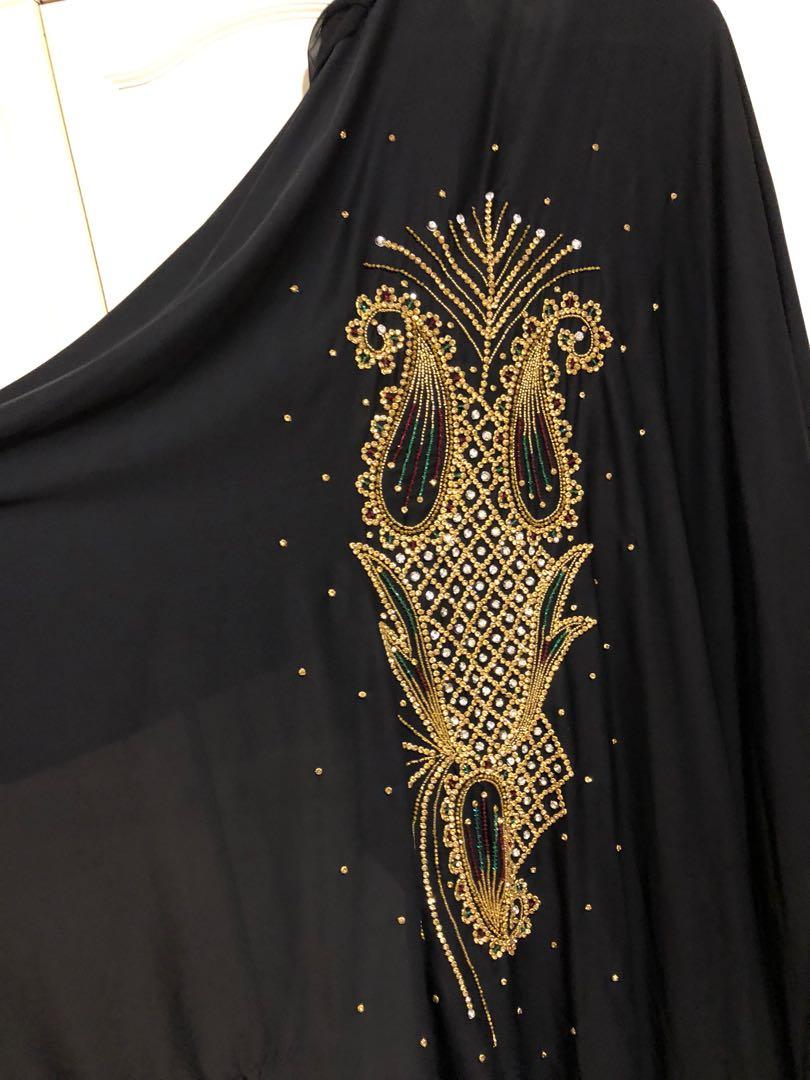 Butterfly Sequin Embroidery Abaya From DUBAI, HARI RAYA 2020 (BLACK ...