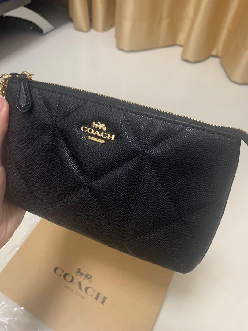 Coach Large Wristlet with Quilting 91547 Im/Black