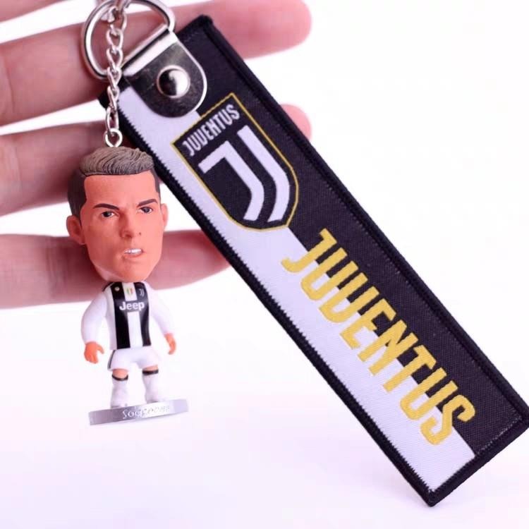 CR7 Juventus Cristiano Ronaldo Keychain Soccerwe Figurine, Hobbies