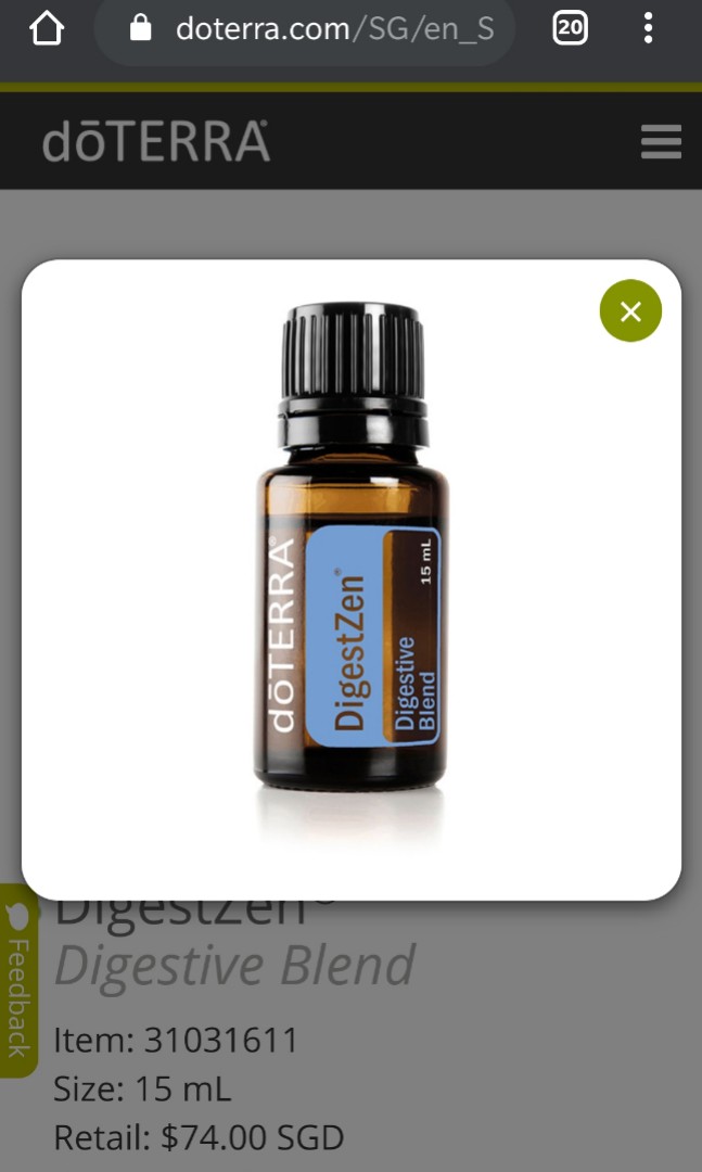 Doterra Digestzen blend, Health & Nutrition, Health Supplements, Health
