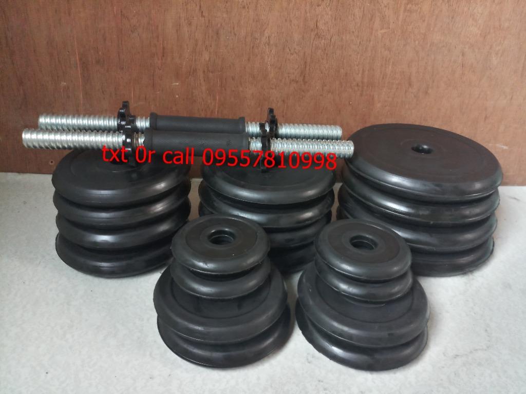 dumbells 1 pair pure rubber plates total 25kilos (Category: Weights & Dumbbells) located in Marikina City. Submitted by bastiapol (Listing ID 282114461, Image 1). Description: dumbells 1 pair 25kilos total P2,000 20pcs pure rubber plates 2 handle bars 4 l0cks txt 0r call 09557810998.