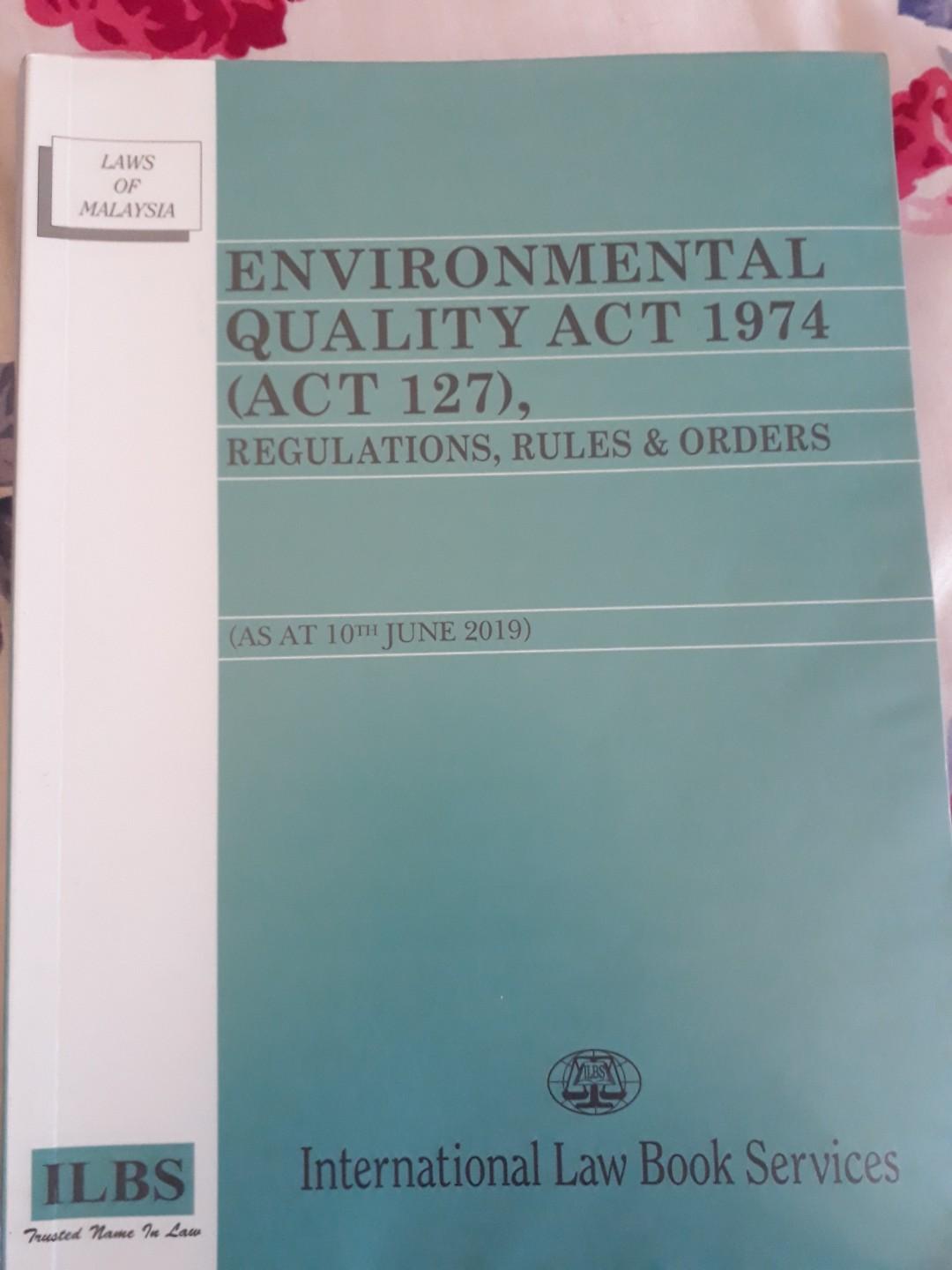 Environmental Quality Act 1974 (as of June 2019), Textbooks on 