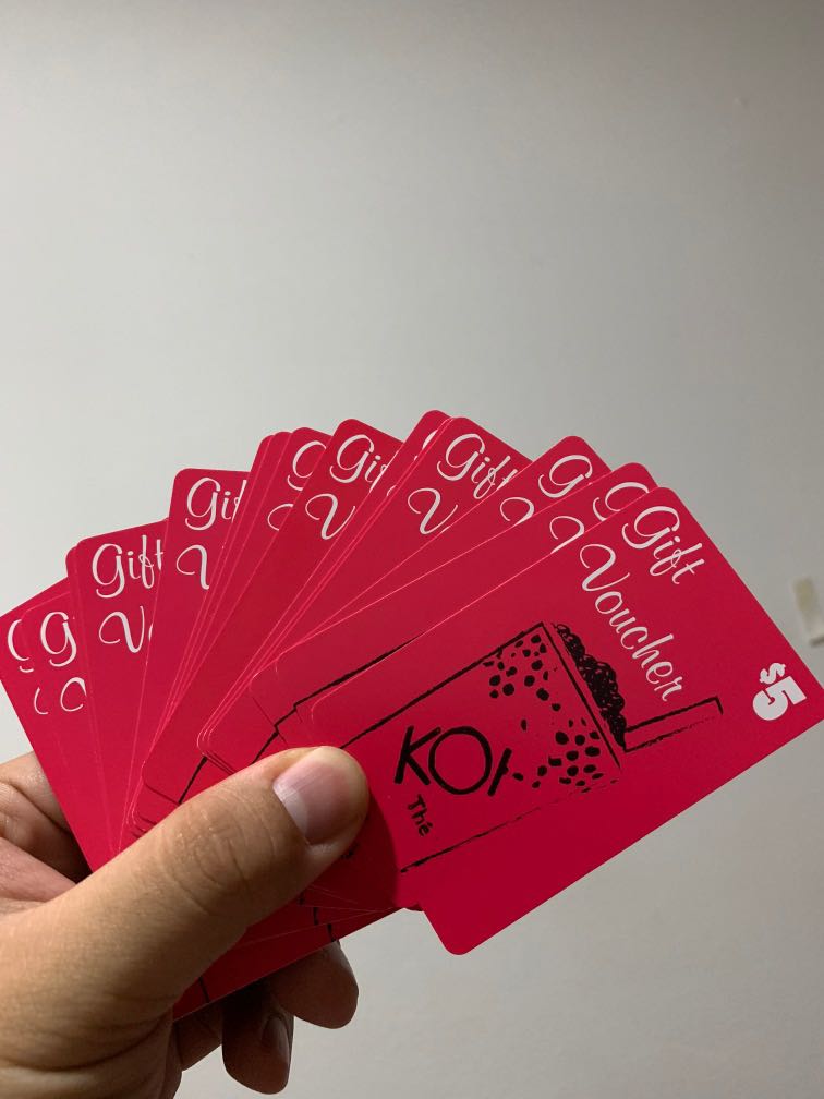 KOI $5 Gift Voucher total 17pcs, Tickets & Vouchers, Vouchers ...