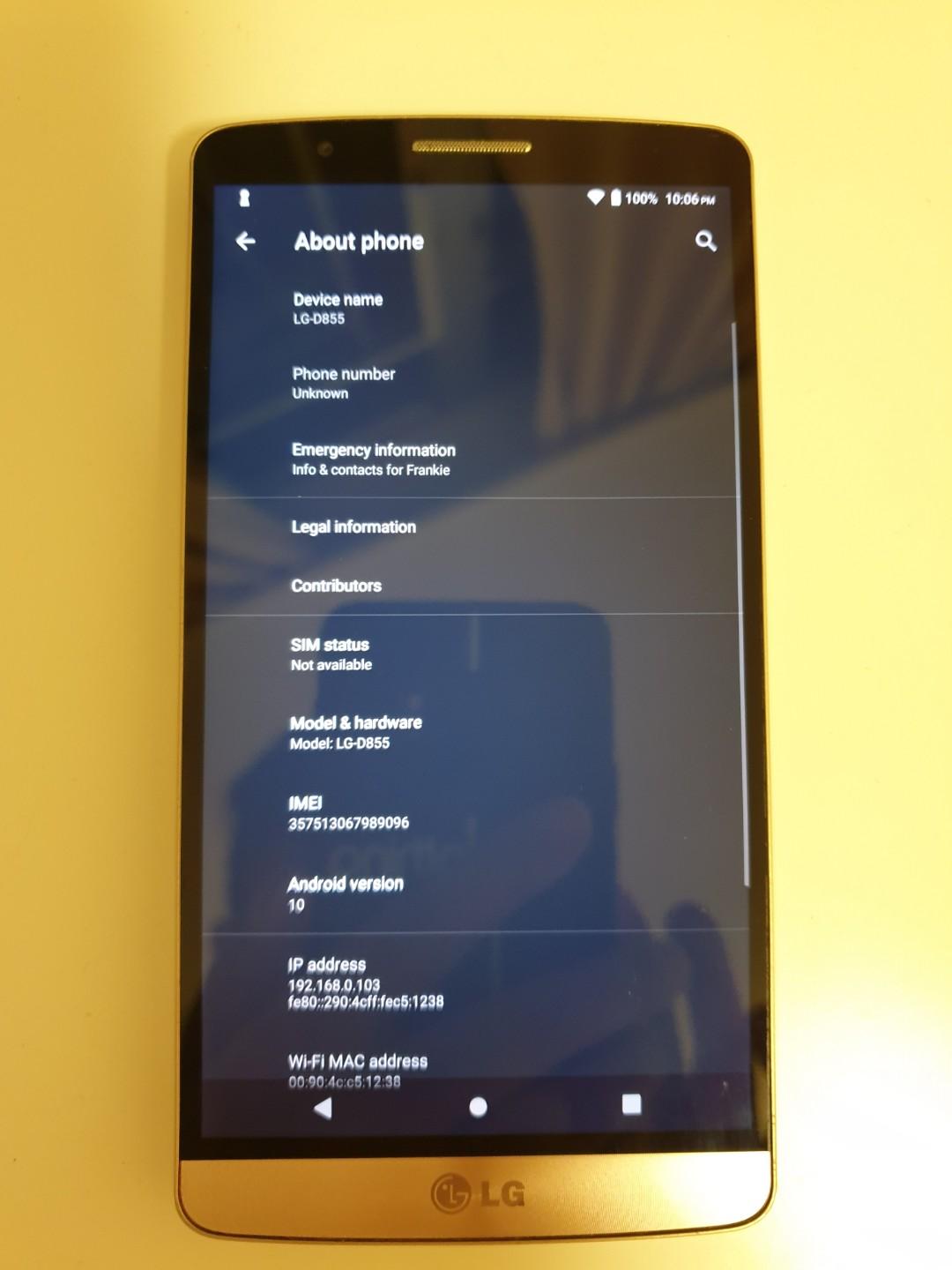 lg g3 lg d855 w android 10 電子產品 手提電話 carousell