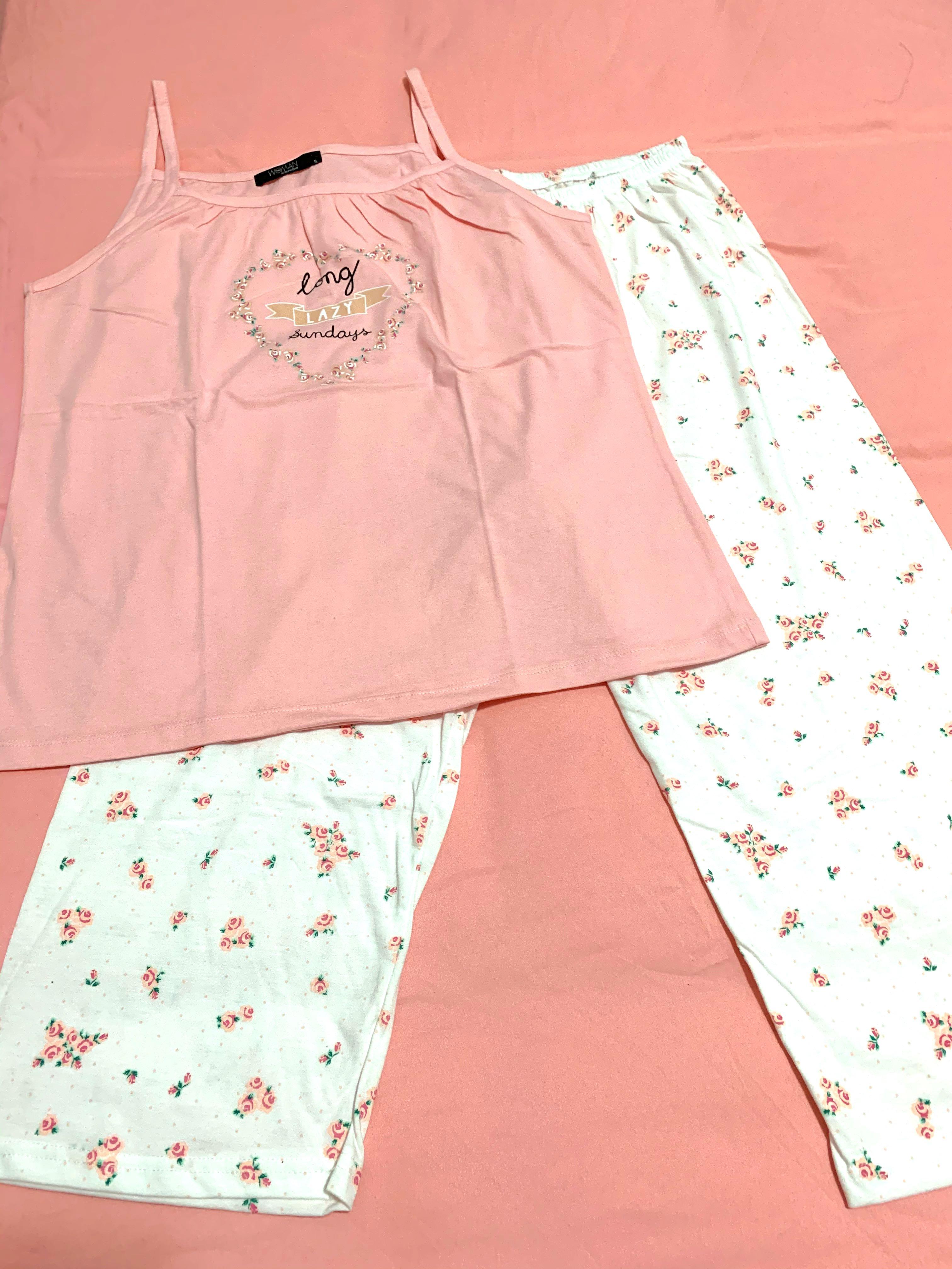 Long Lazy Sundays Short Pajamas Set Xl Uk14 Women S Fashion Clothes Others On Carousell