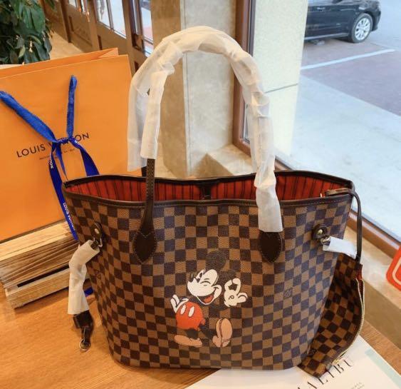 Louis Vuitton Mickey neverfull, Women's Fashion, Bags & Wallets, Purses &  Pouches on Carousell