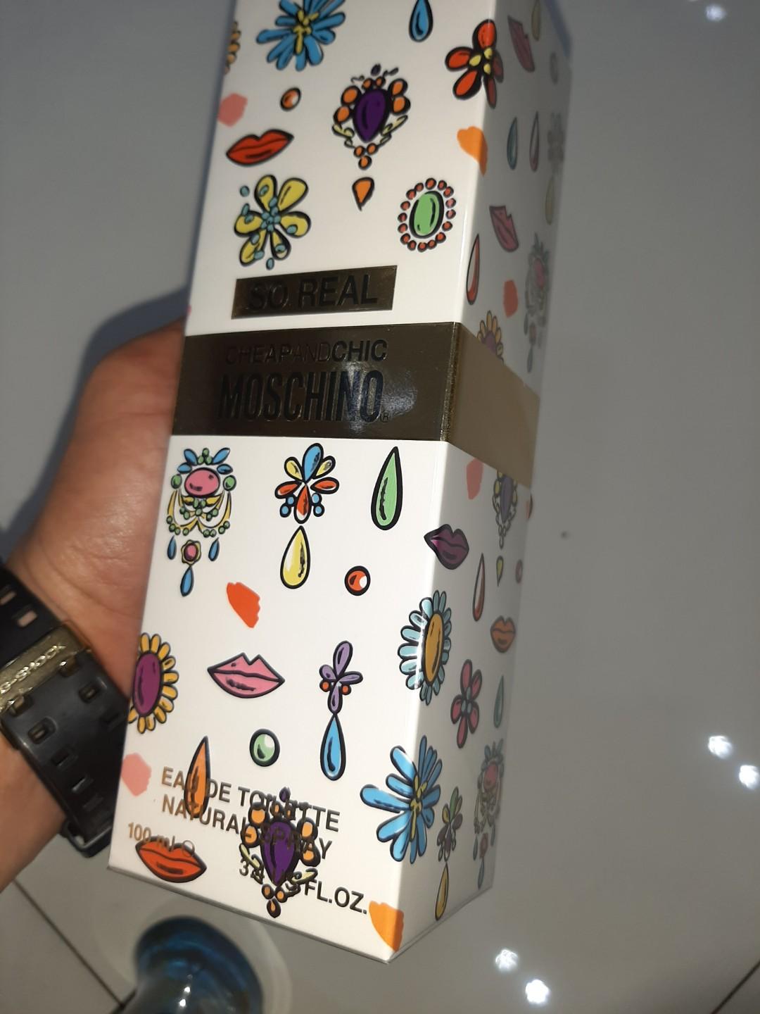 moschino so real 100ml (Category: Fragrance & Deodorants) located in Makati City. Submitted by nastysid (Listing ID 282195231, Image 2). Description: 100% original brand new unopened.
