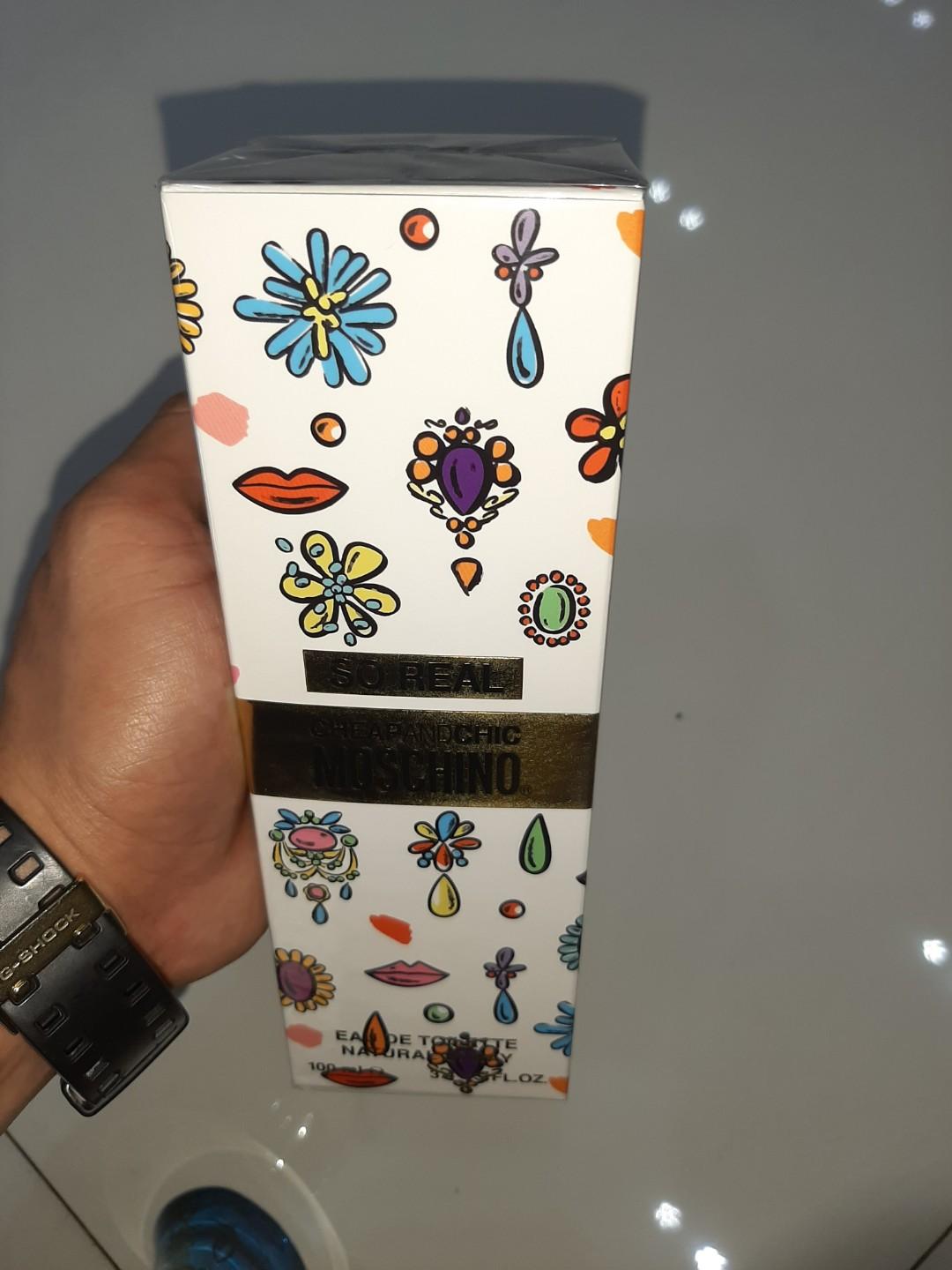 moschino so real 100ml (Category: Fragrance & Deodorants) located in Makati City. Submitted by nastysid (Listing ID 282195231, Image 1). Description: 100% original brand new unopened.