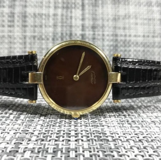 Must de Cartier Vermeil Argent Swiss Luxury Ladies Quartz Watch