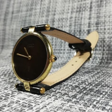 Must de Cartier Vermeil Argent Swiss Luxury Ladies Quartz Watch