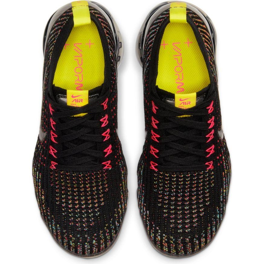 Nike Women s Air VaporMax Flyknit 3 BLACK BLACK BLUE FURY SONIC YELLOW US 7 Men s Fashion Footwear Sneakers on Carousell
