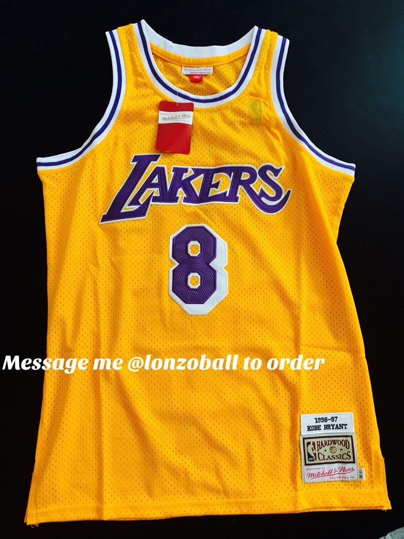 mitchell and ness lakers jersey