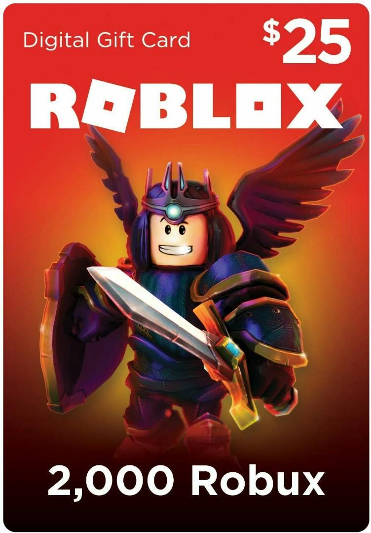 Roblox Gift Card 2 000 Robux Pc Digital Code Video Gaming Video Games On Carousell - roblox gift card 5000 robux