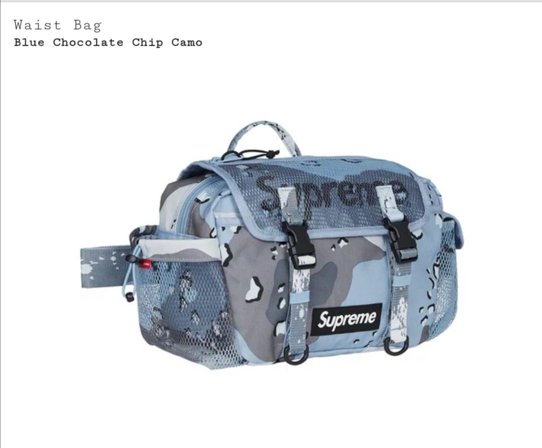 supreme blue chocolate chip camo waist bag