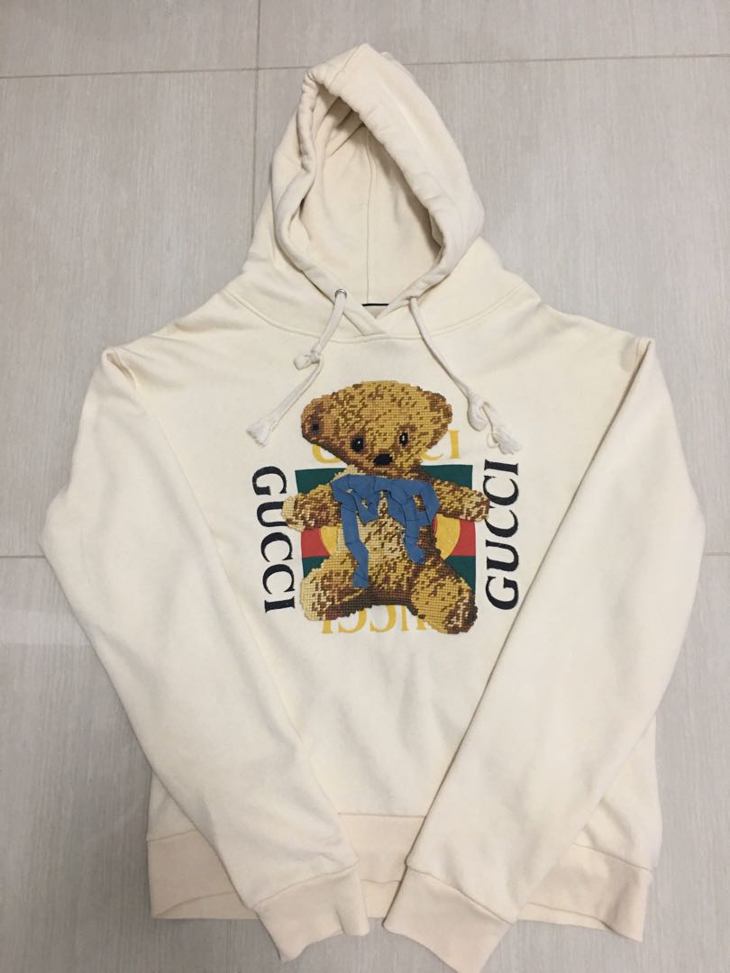 Gucci hoodie Sweater teddy bear (2D print), Men's Fashion, Tops Sets, Hoodies on Carousell