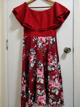 PLUS SIZE OFF SHOULDER DRESS