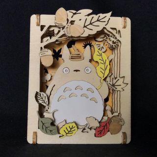 Studio Ghibli My Neighbor Tororo Paper Theatre Wood Style (built) 3.1”x2.5” (last pic for price reference)